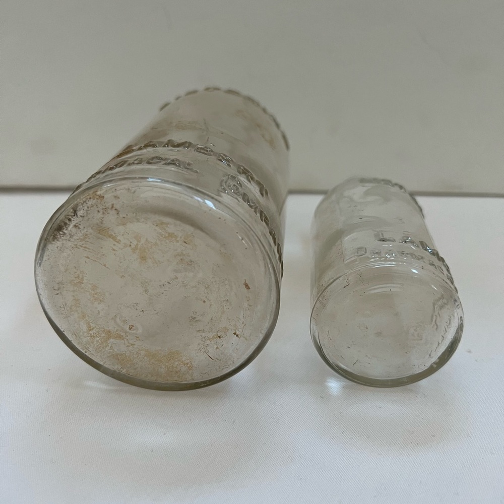 2  Vintage Listerine Glass Bottles Lambert Pharmacal Company Vintage No Top - Picture 10 of 12